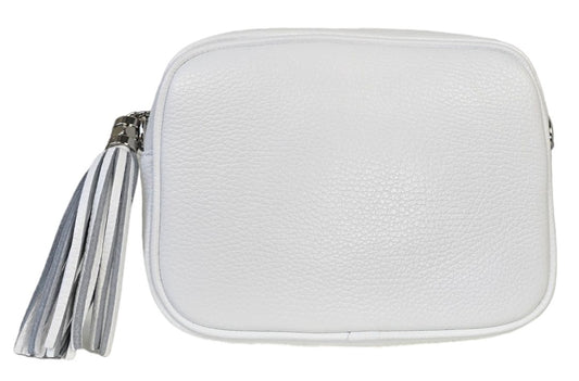 Borsa in pelle bianca