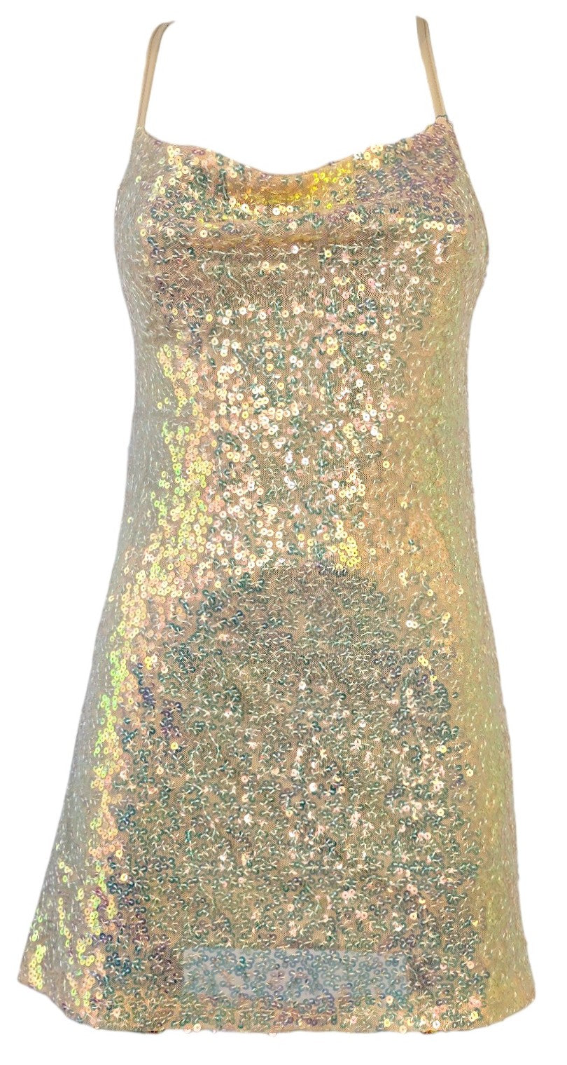 Mini dress, mini abito con paillette