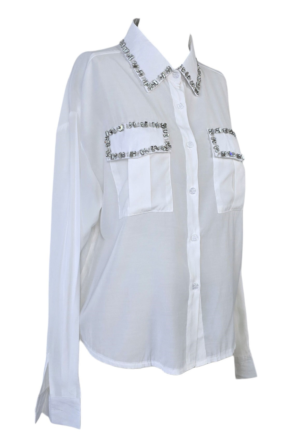 Camicia bianca con strass