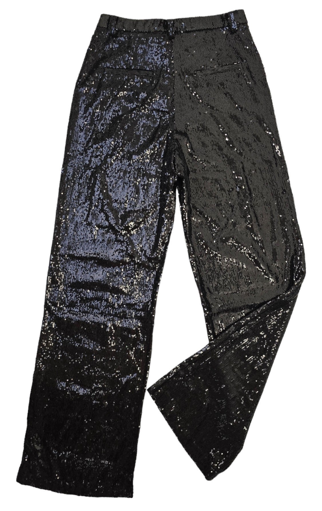 Pantalone in paillette nero