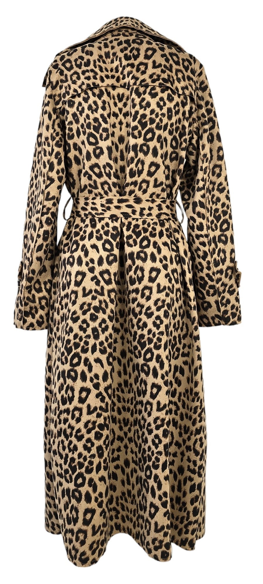 Trench animalier con cintura