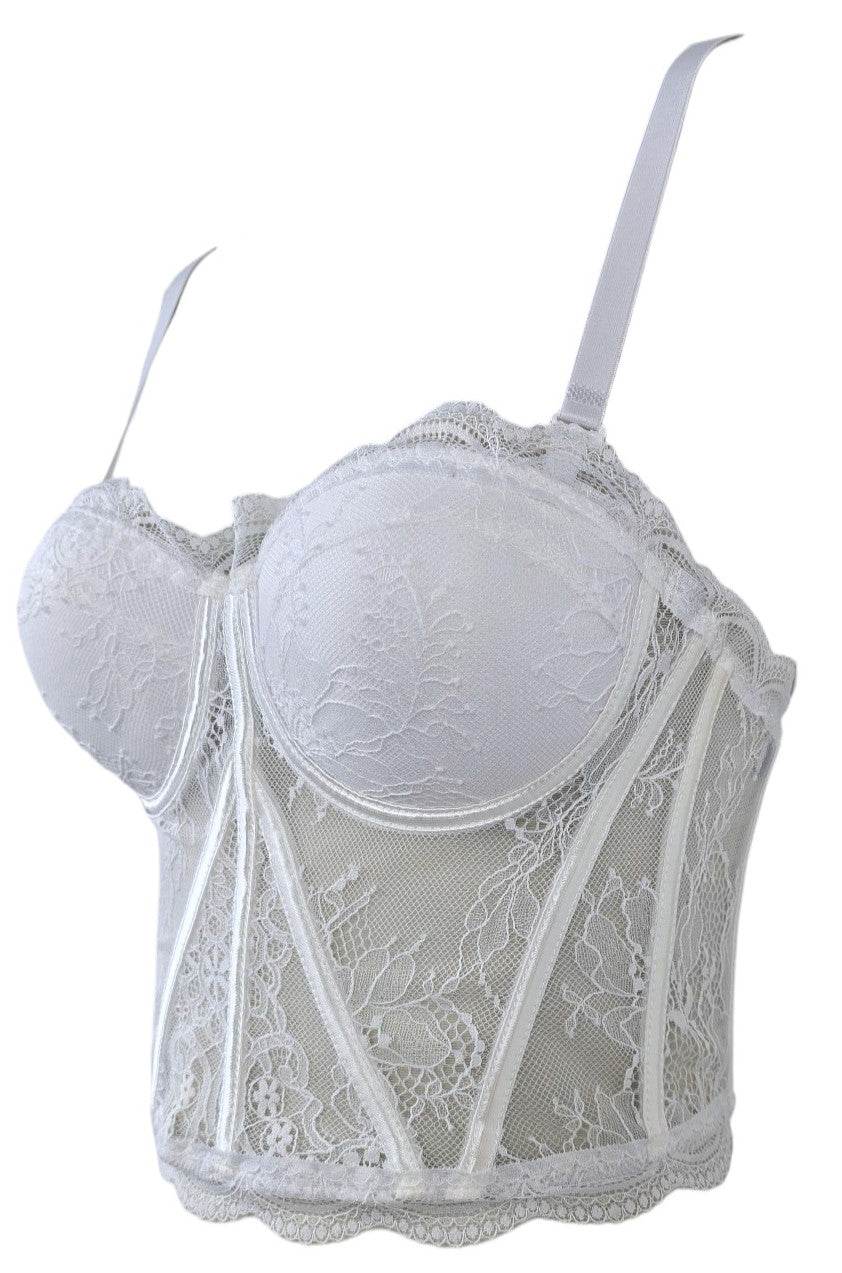 Corsetto bianco in pizzo