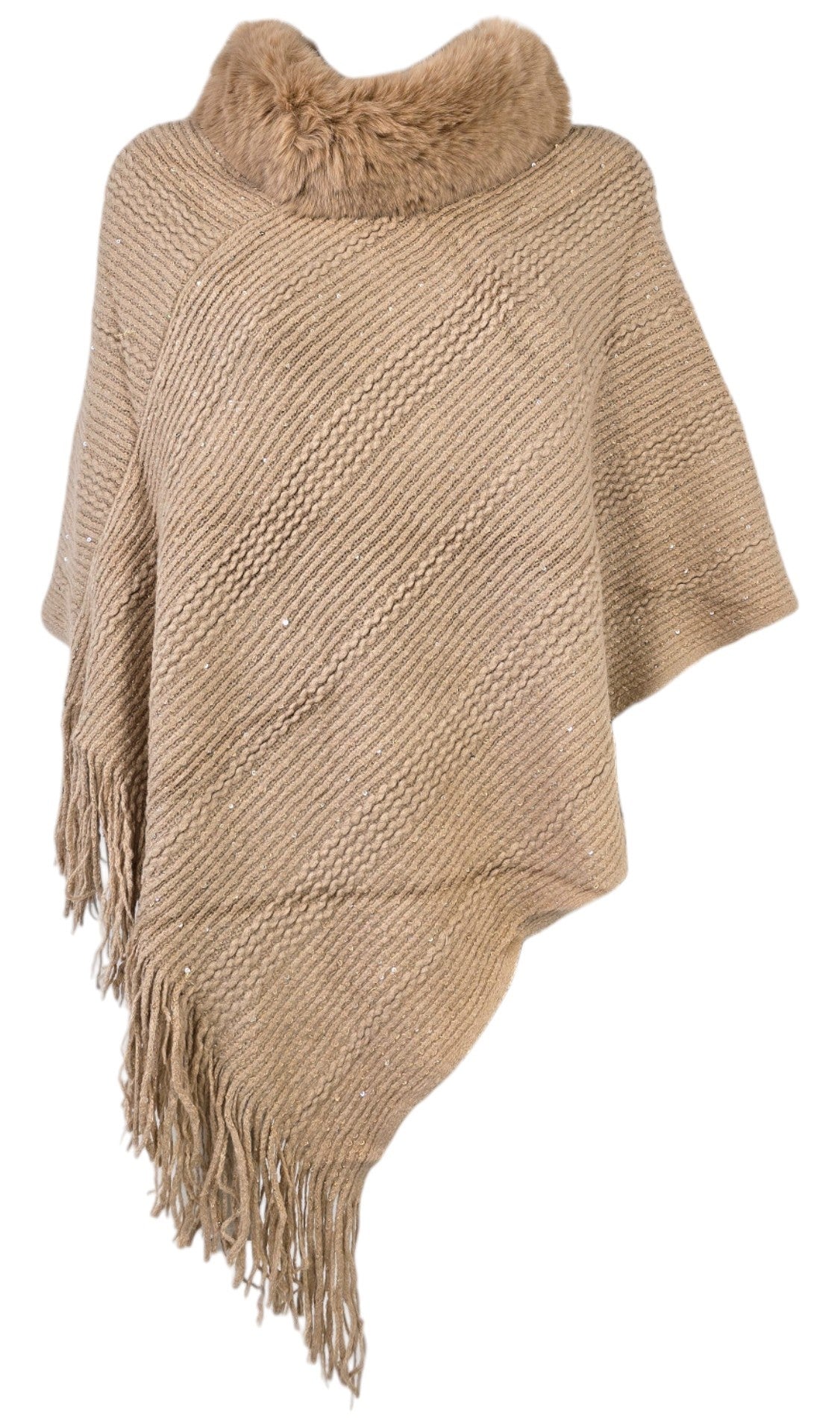 Poncho con pailettes