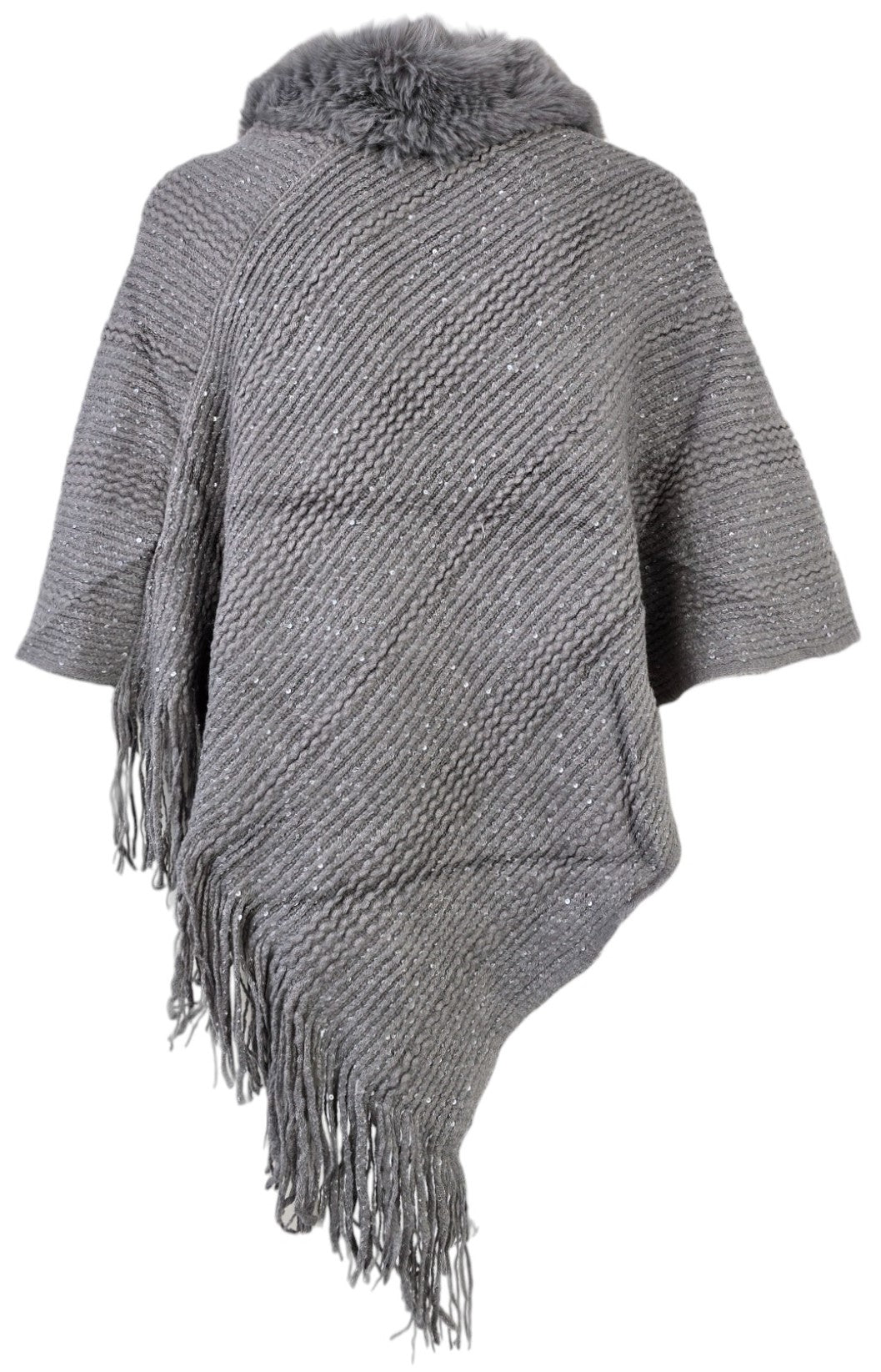 Poncho con pailettes