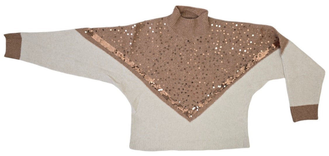 Maglione oversize con paillettes