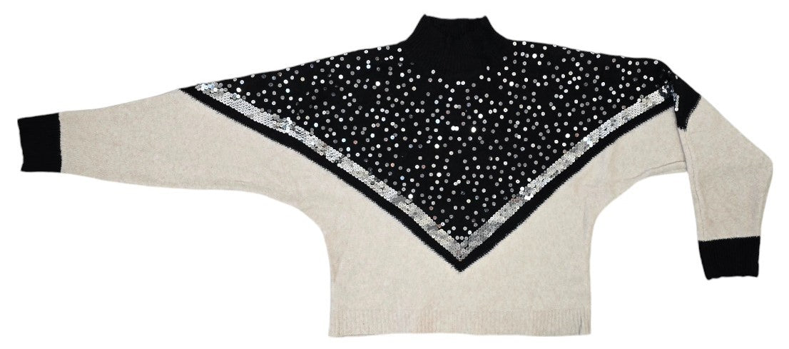 Maglione oversize con paillettes