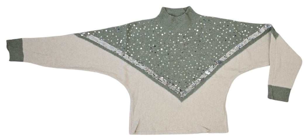 Maglione oversize con paillettes