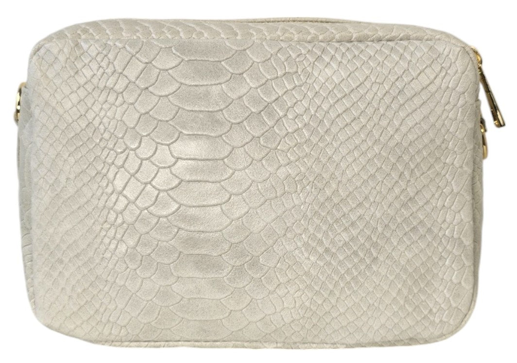 Borsa in pelle effetto pitonato