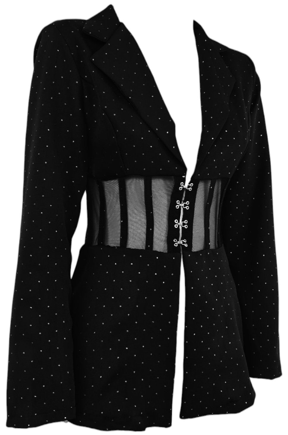 Blazer nero con bustier