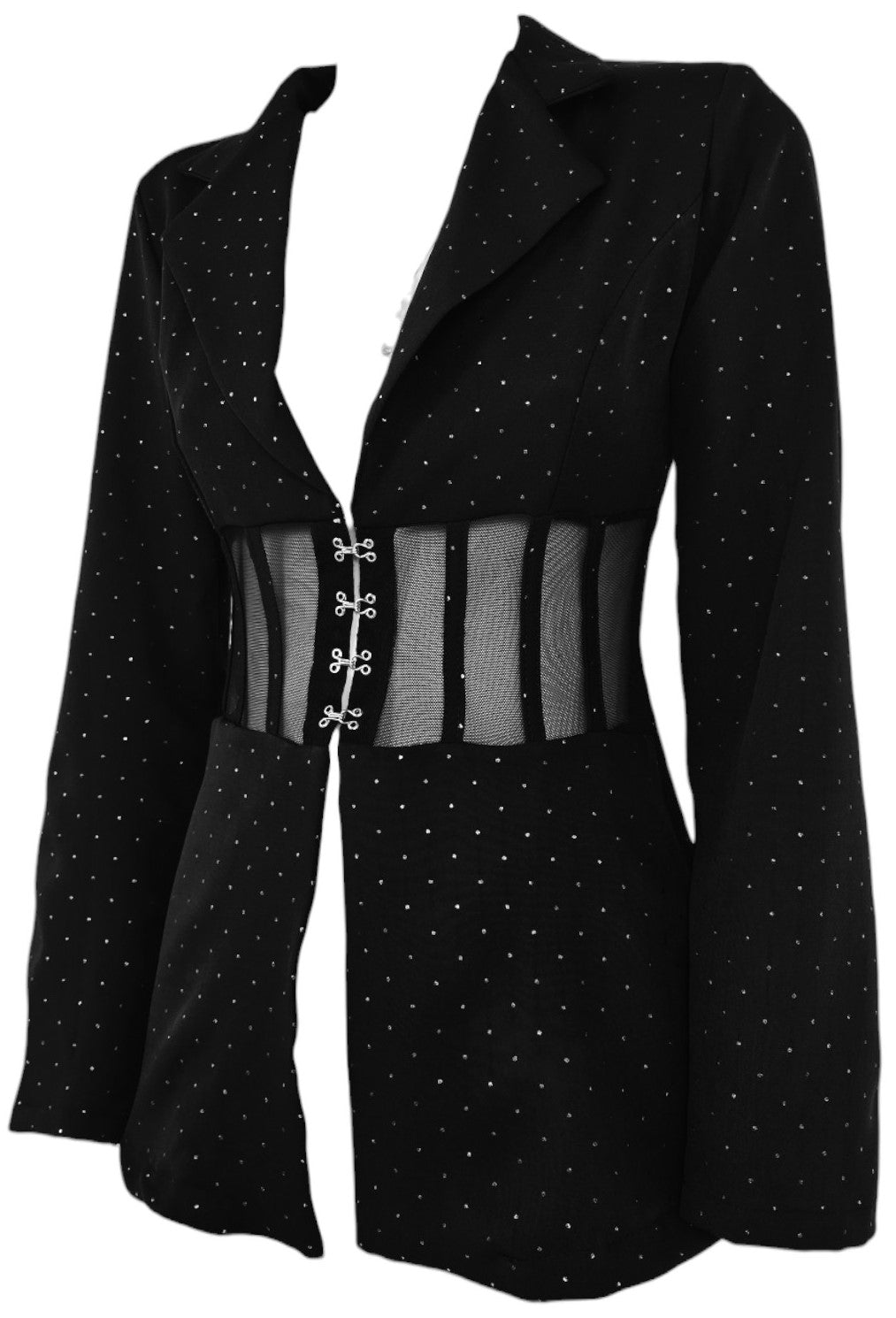 Blazer nero con bustier