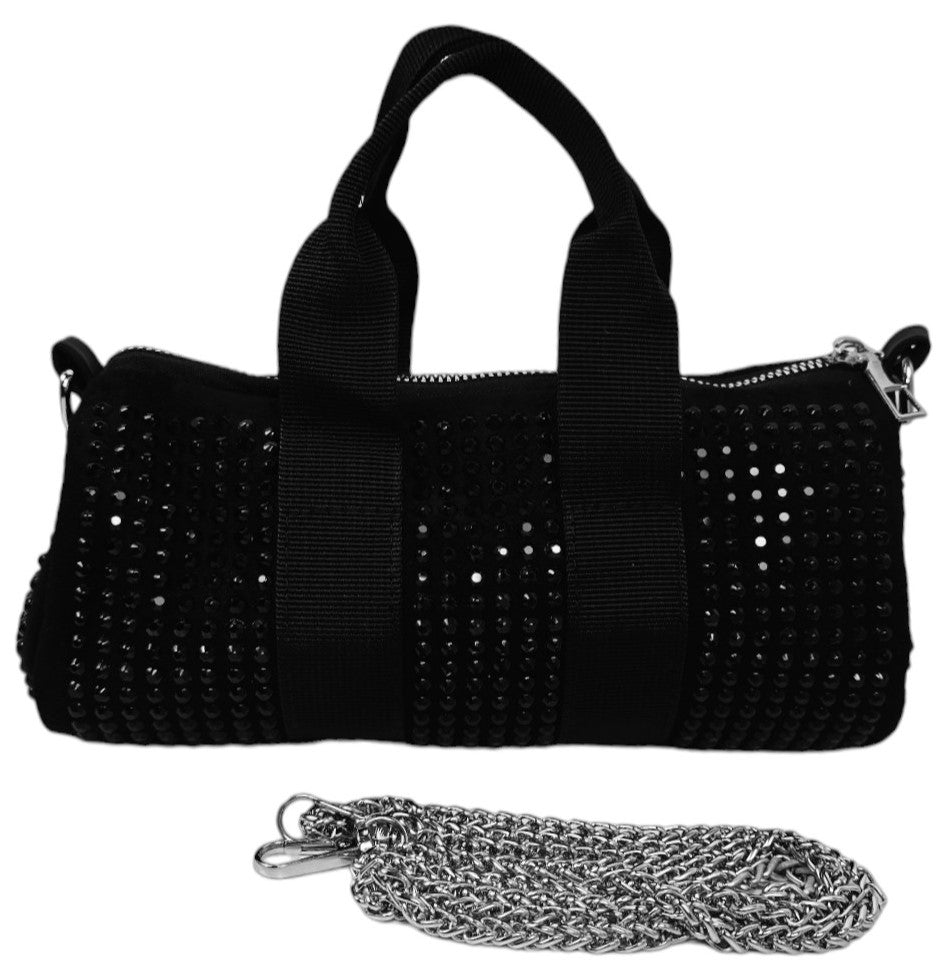 Borsa nera con strass