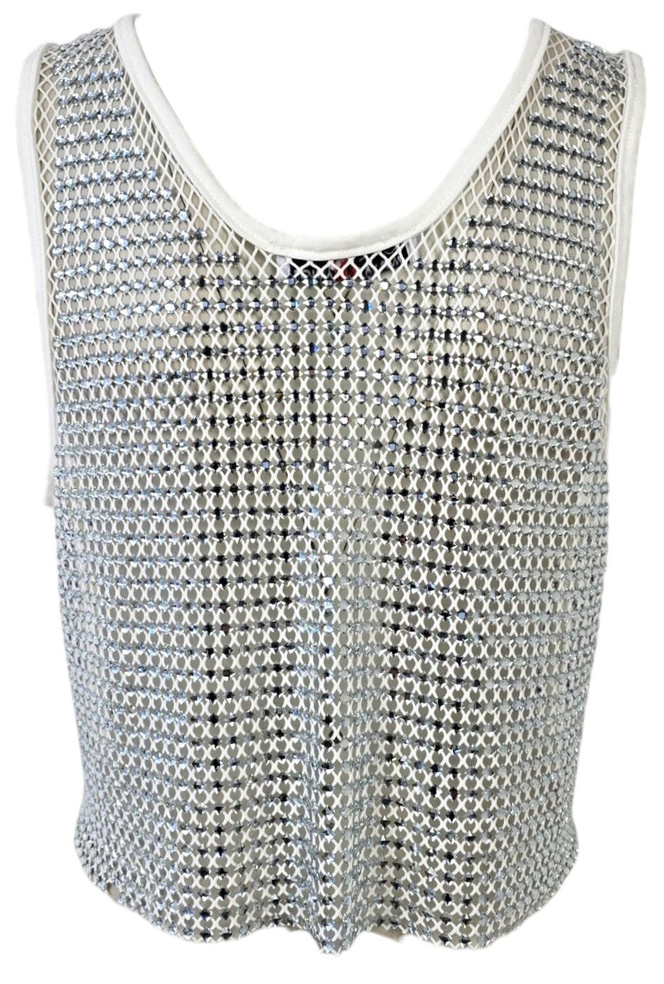 Maglia a rete con strass