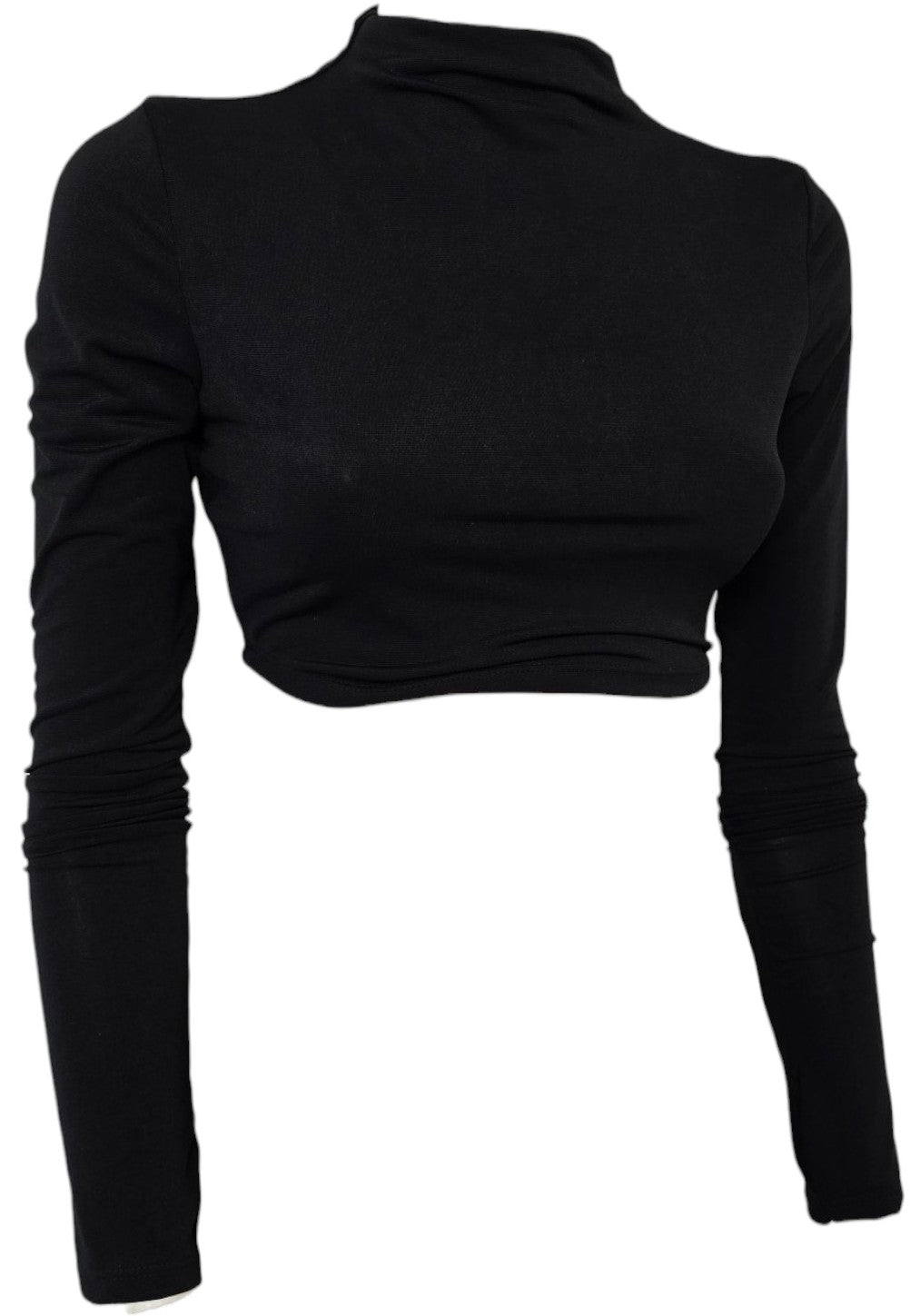 Maglia crop nera