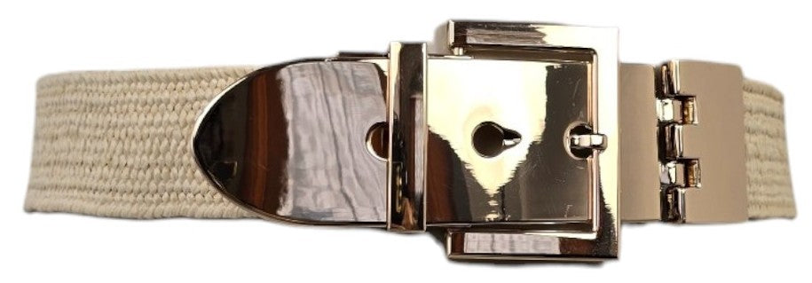 Cintura elastica con fibbia oro
