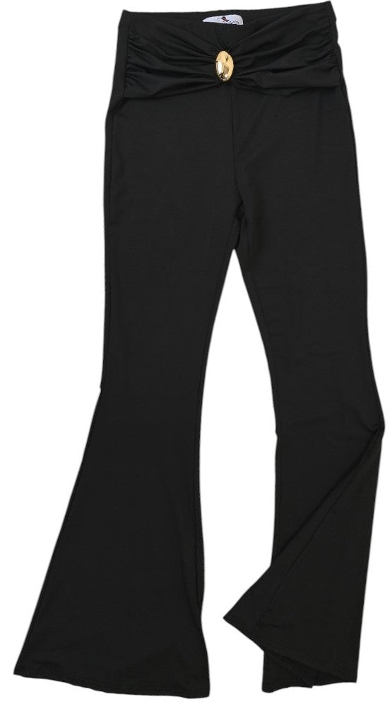 Pantalone a zampa con anello