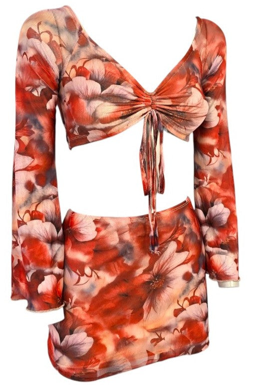 Completo casual a fiori
