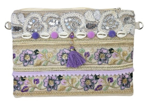 Borsa a pochette con conchiglie
