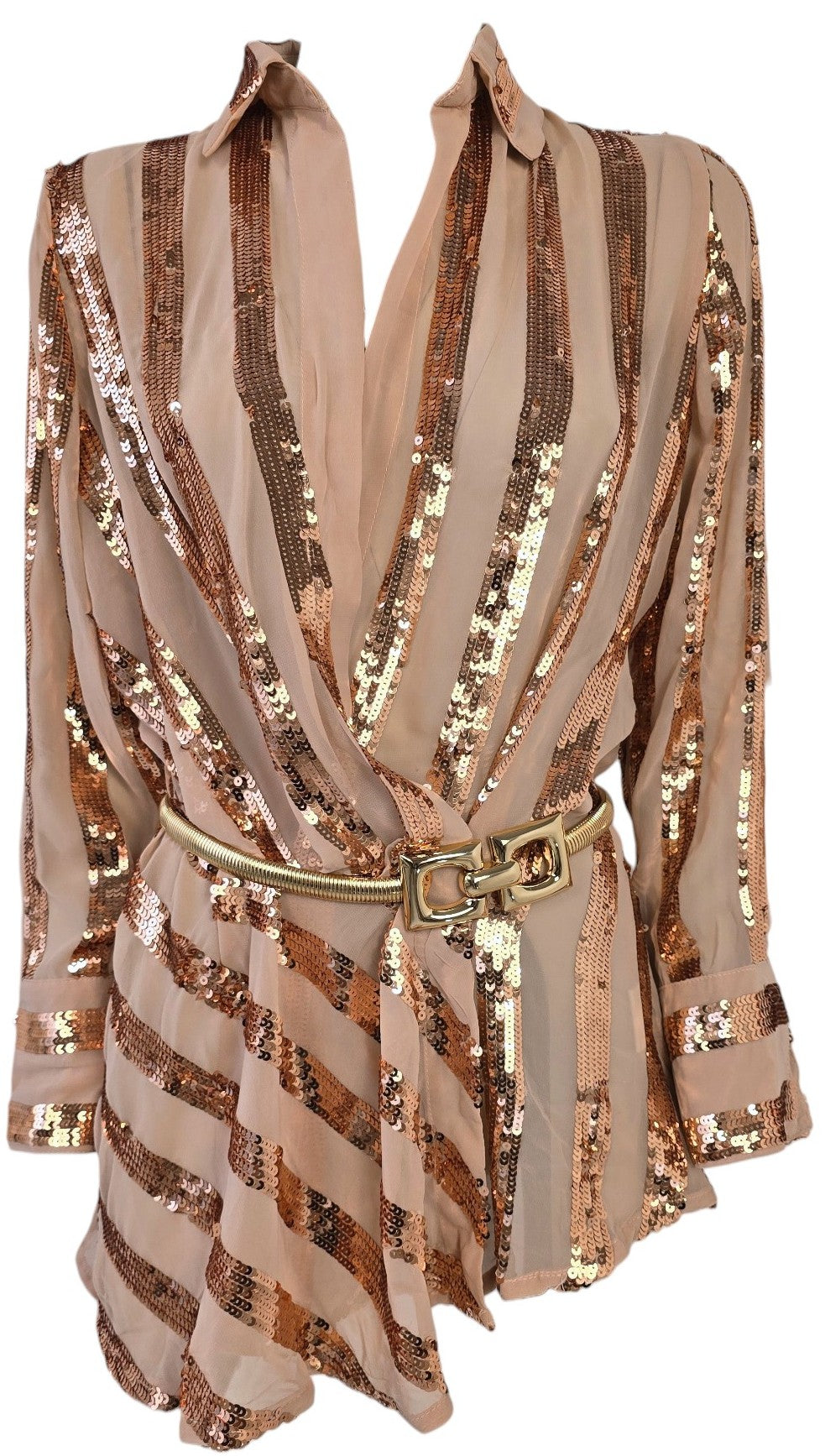 Camicia a vestito in paillettes