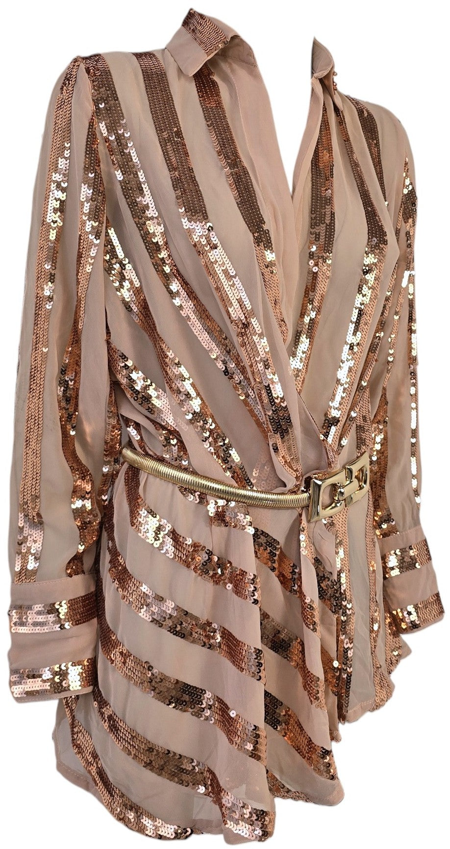 Camicia a vestito in paillettes