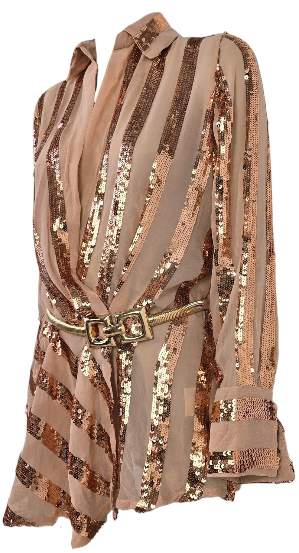 Camicia a vestito in paillettes