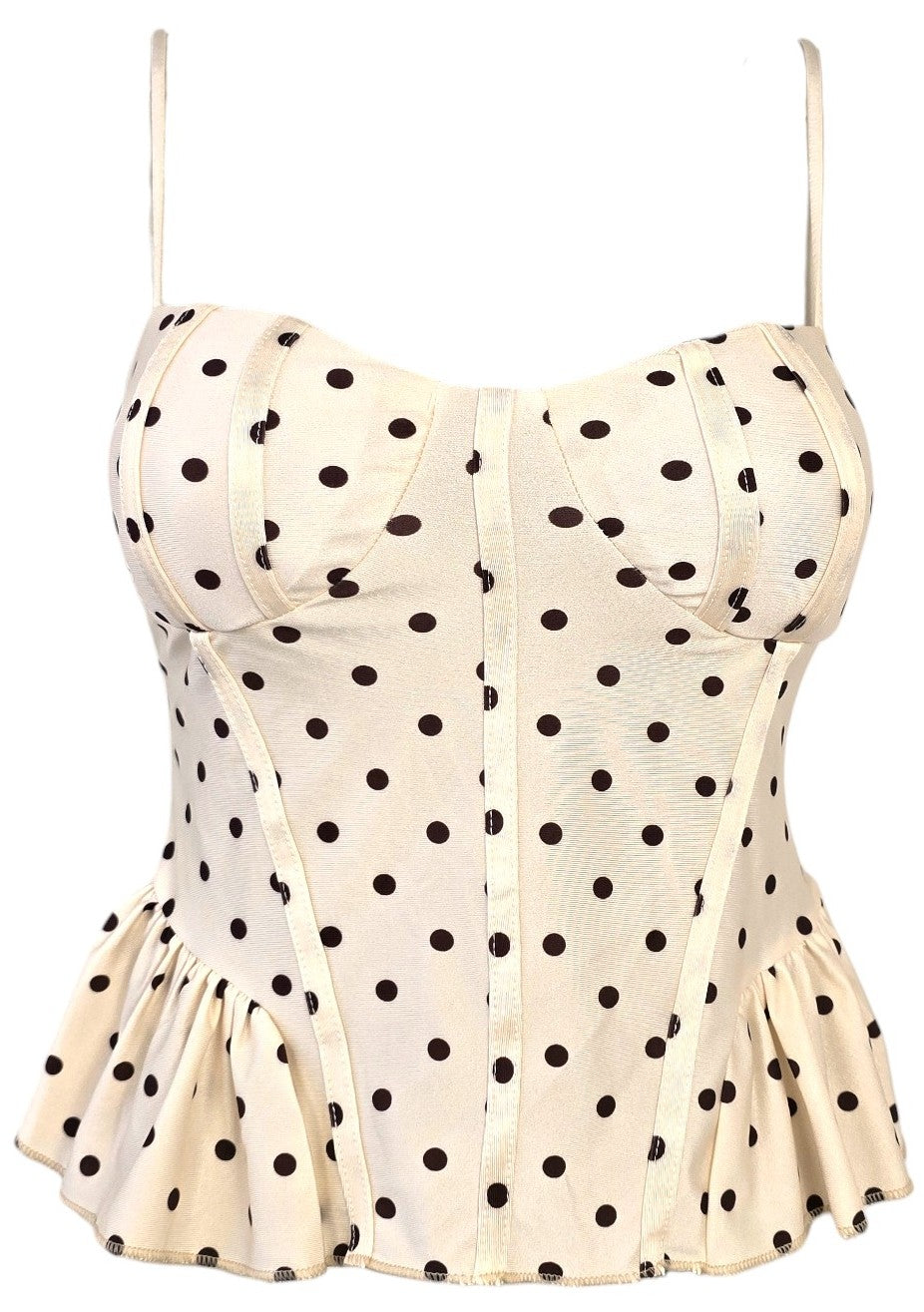 Corsetto a pois e volant