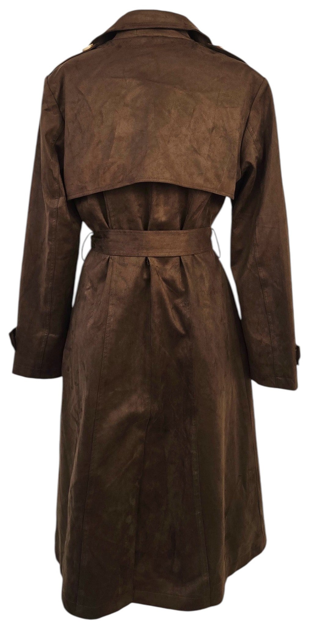 Trench lungo doppiopetto marrone