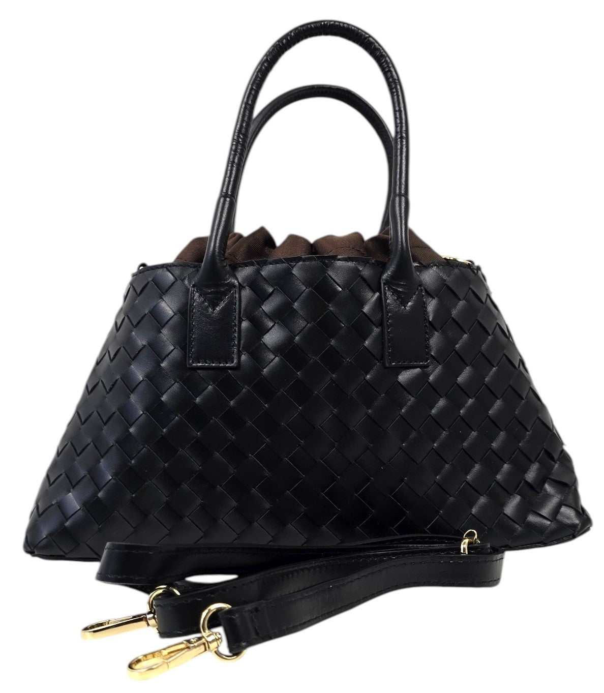 Borsa nera intrecciata