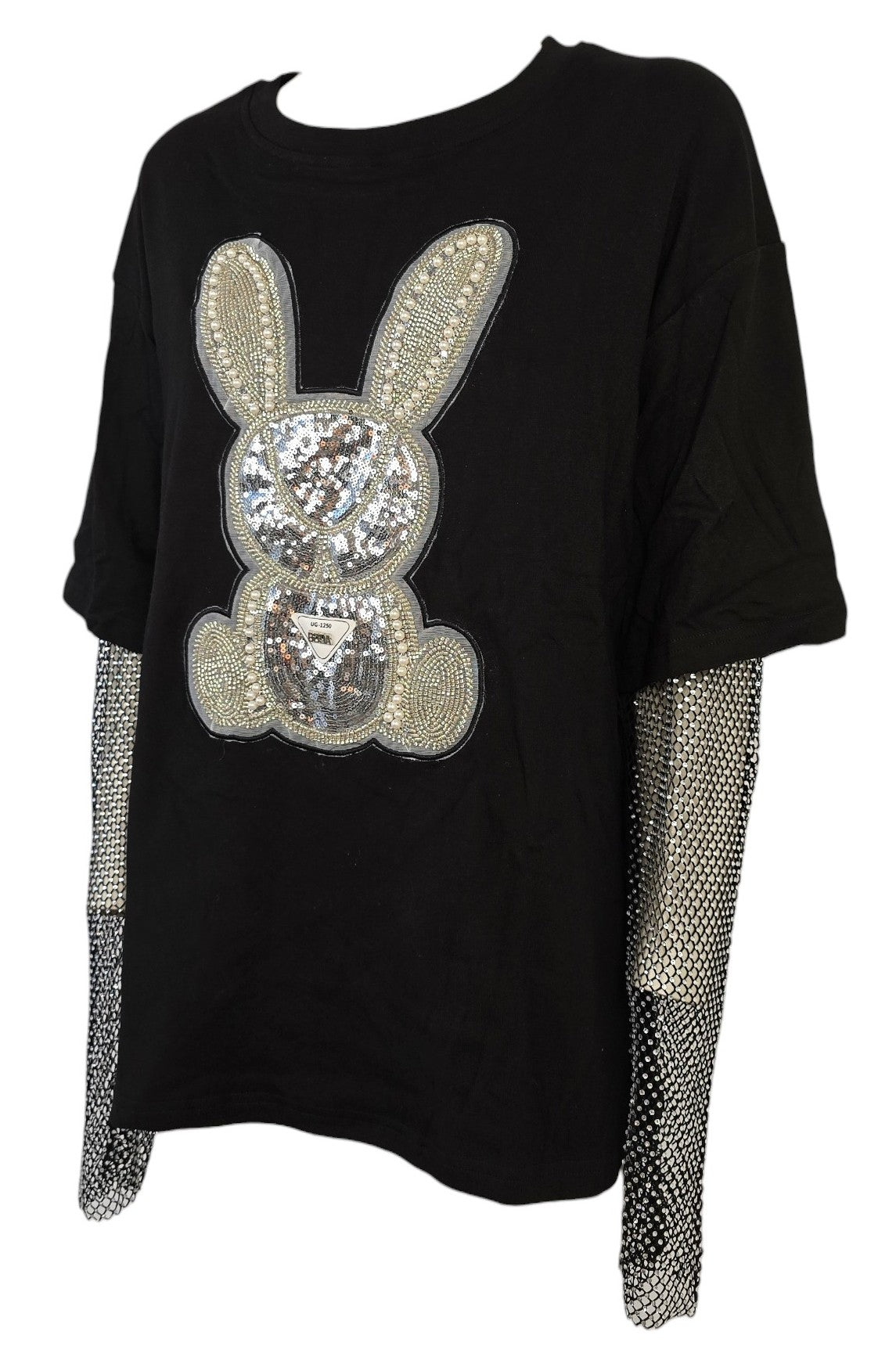 Maxi maglia con strass