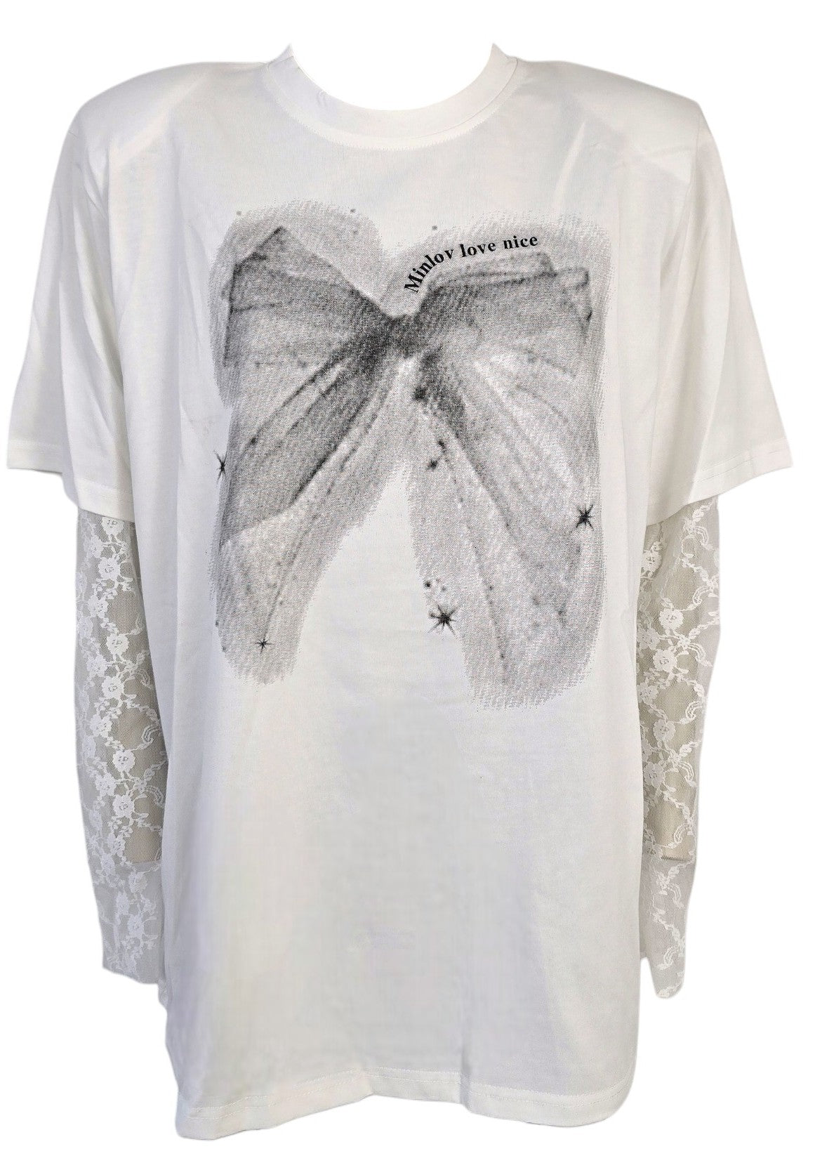 Maxi maglia con pizzo