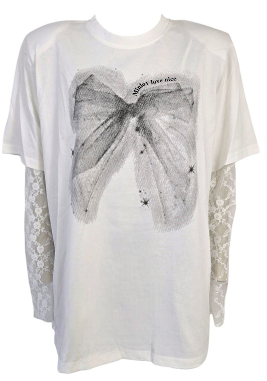 Maxi maglia con pizzo