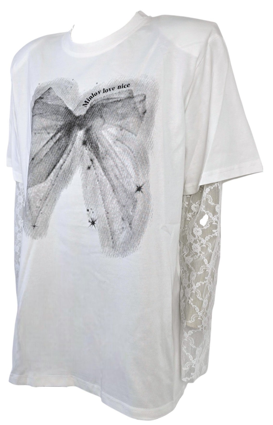Maxi maglia con pizzo