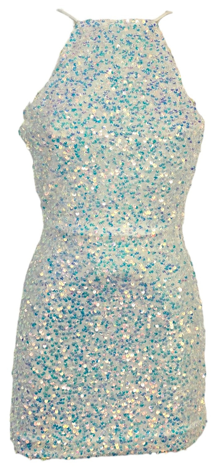 Abito in paillettes schiena nuda