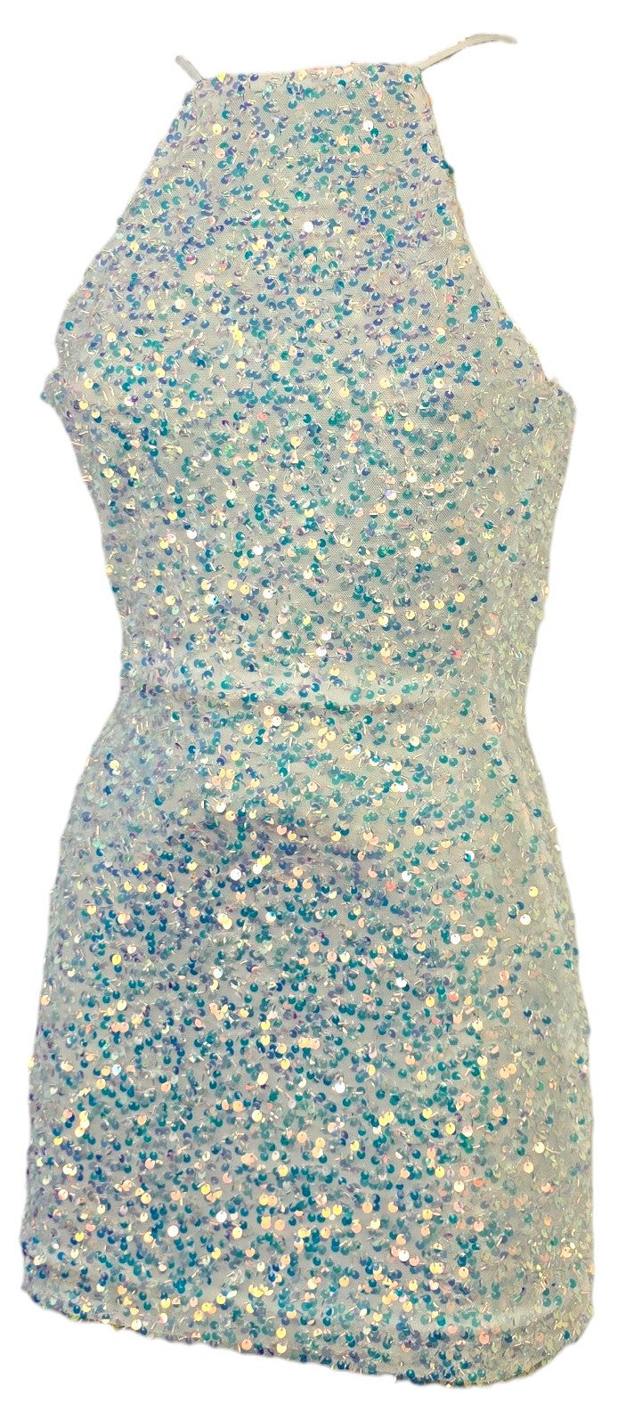Abito in paillettes schiena nuda