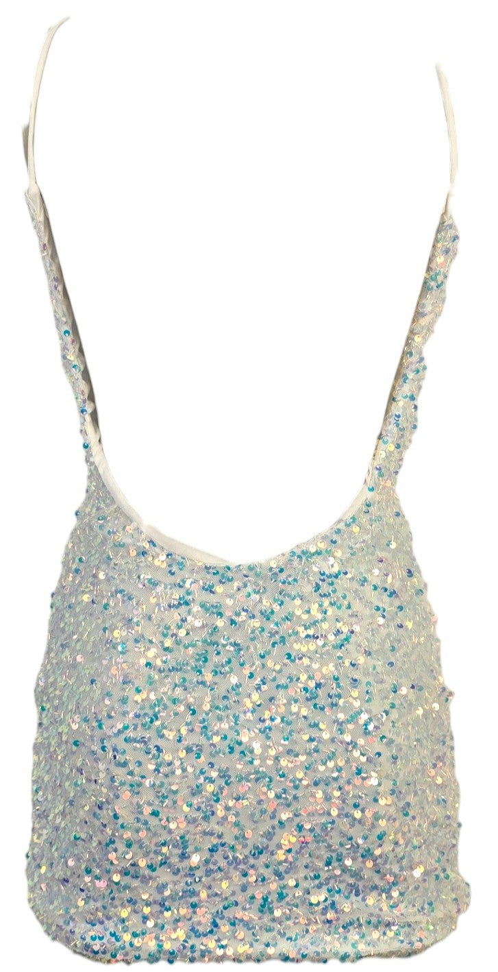 Abito in paillettes schiena nuda