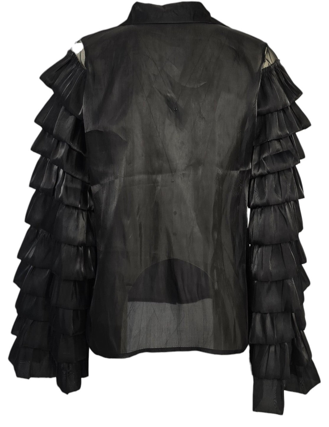 Camicia con maniche a pieghe