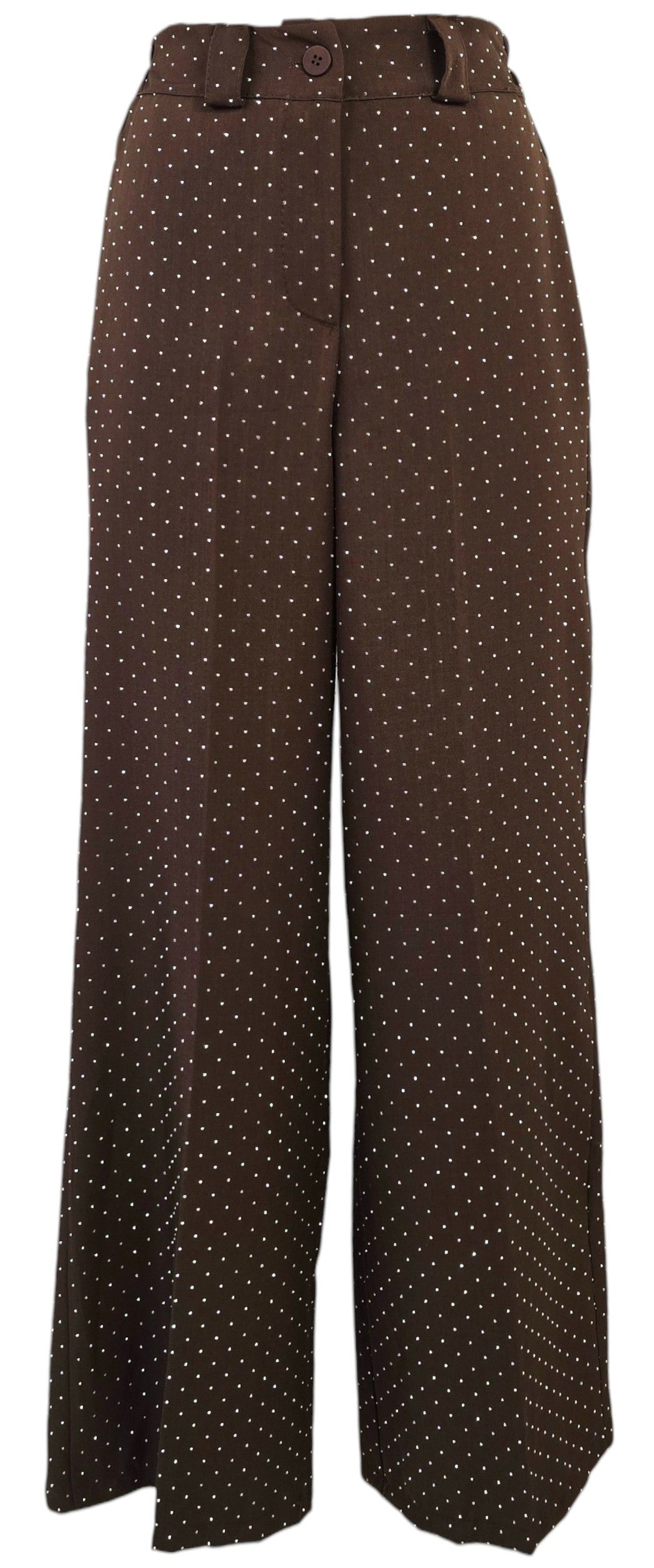 Pantalone a palazzo con strass
