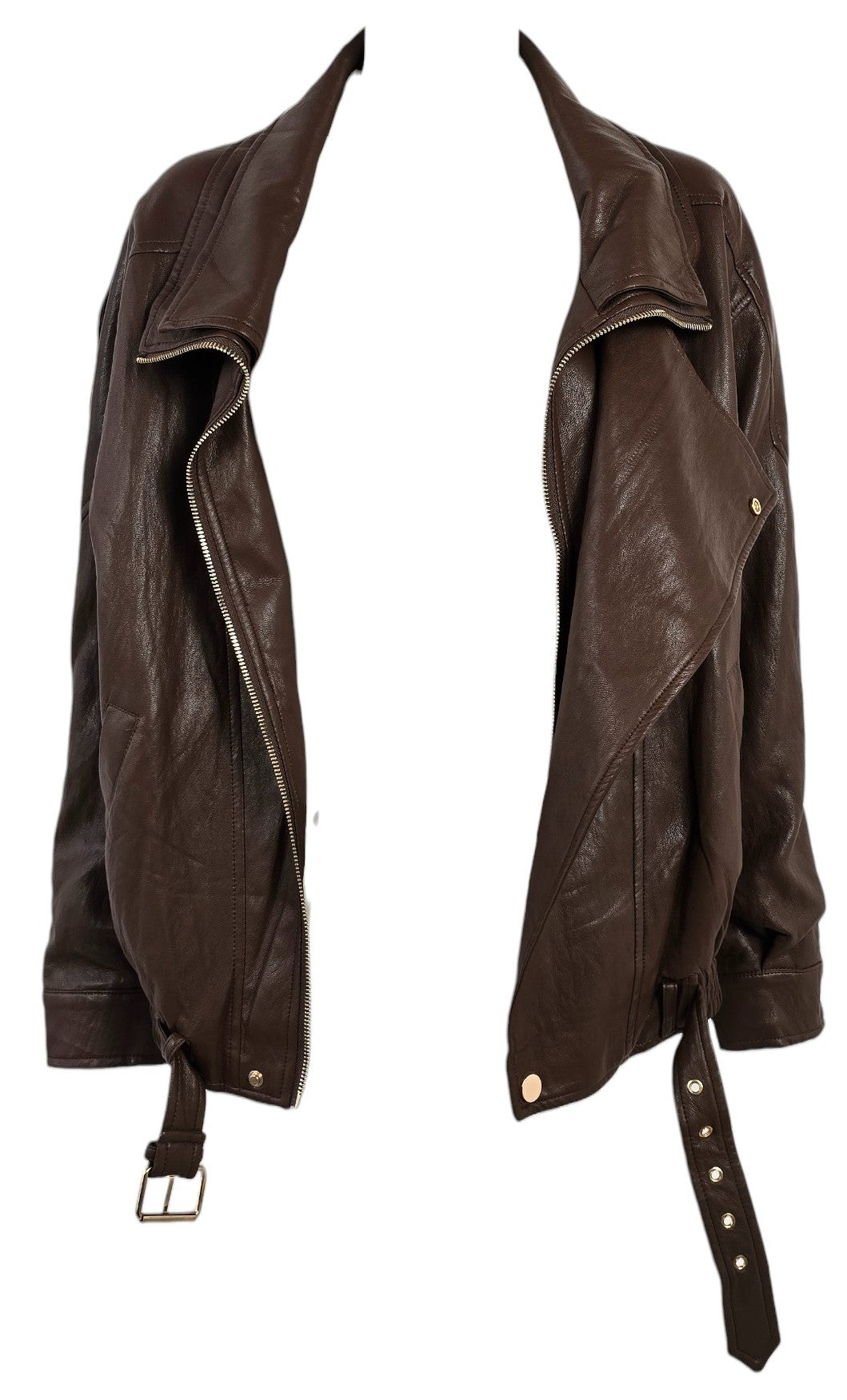 Giacca ecopelle oversize