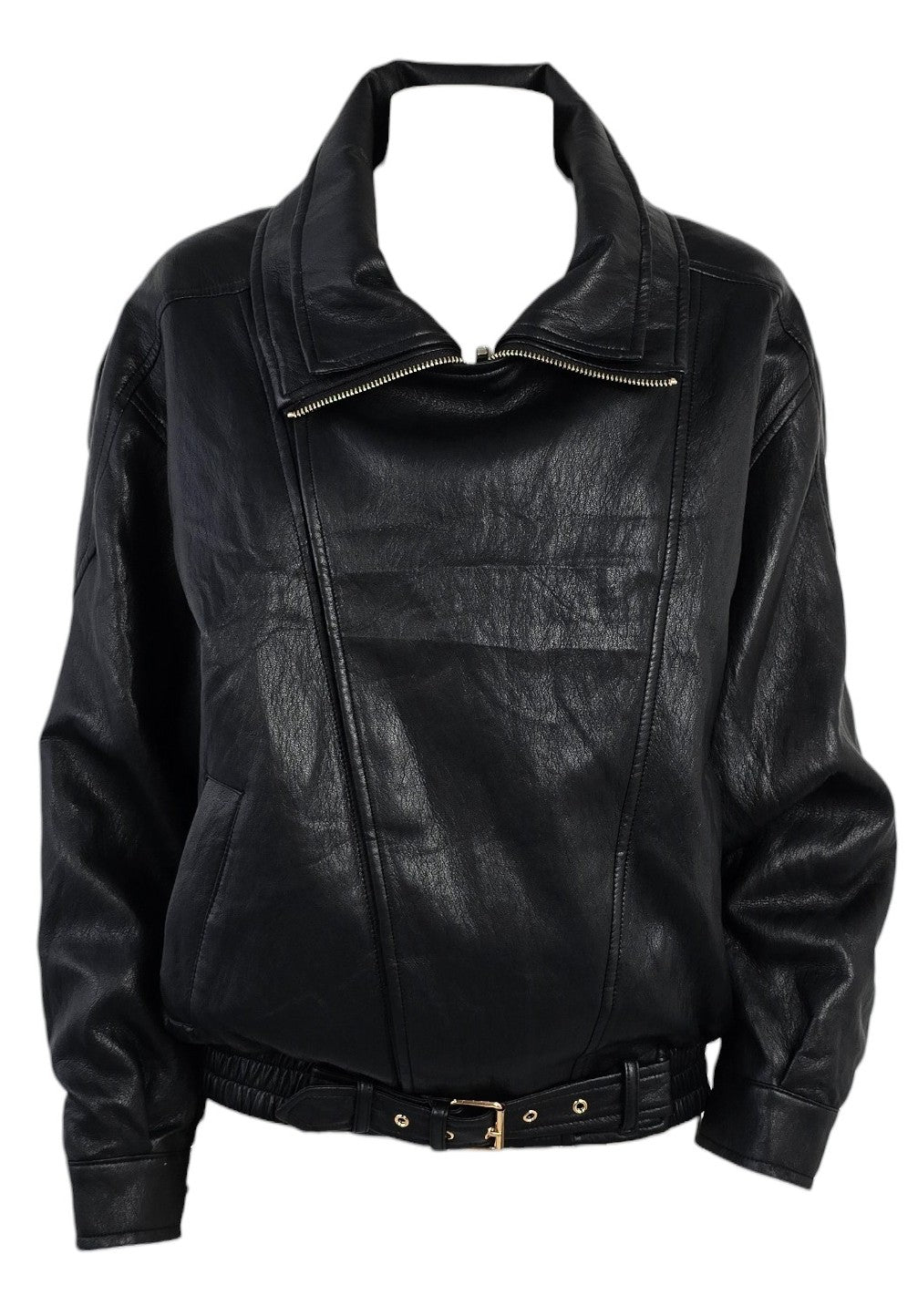 Giacca ecopelle oversize