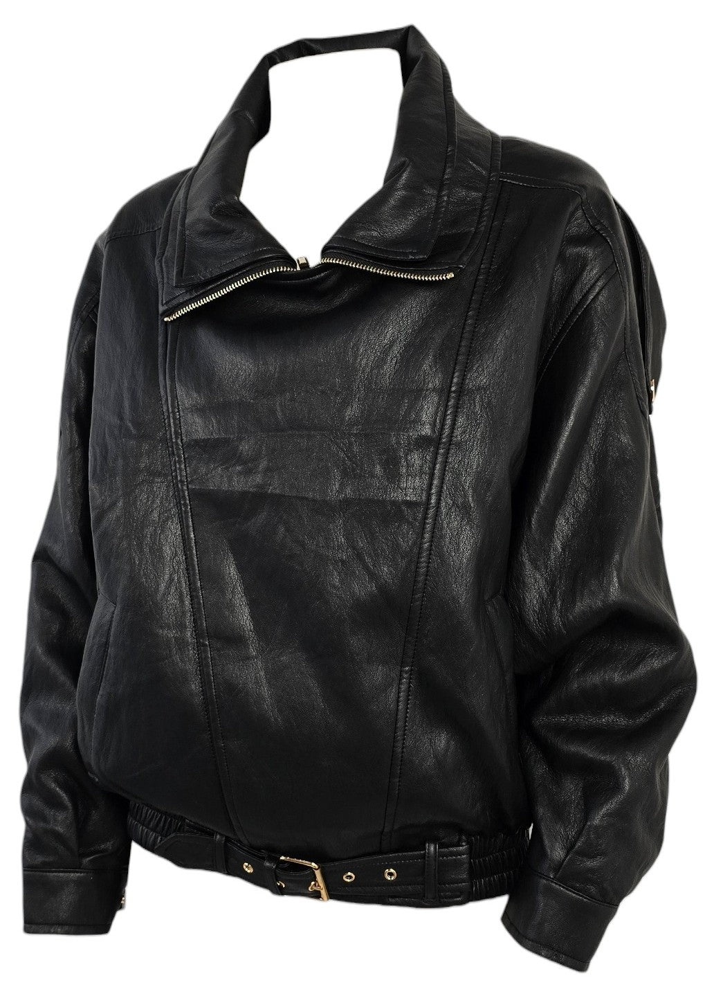 Giacca ecopelle oversize