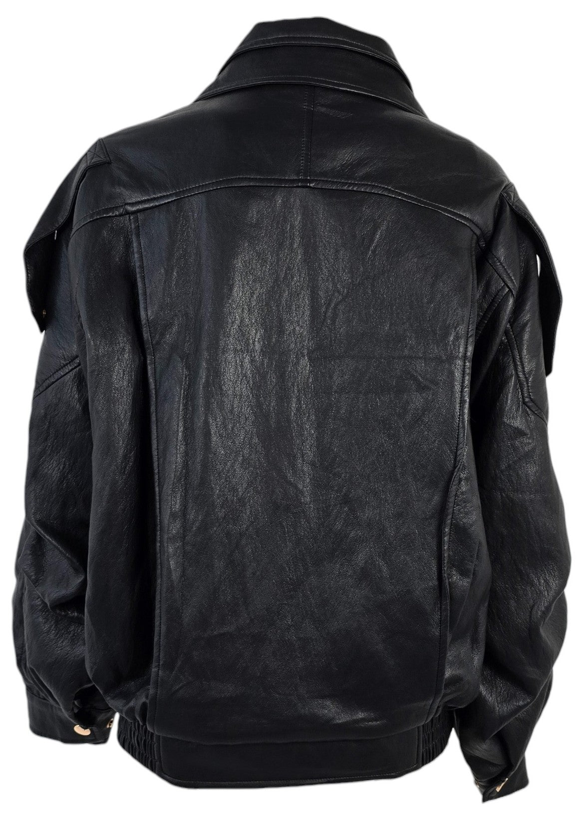 Giacca ecopelle oversize