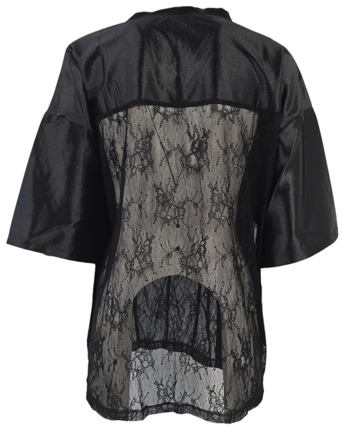 Maxi maglia con pizzo smanicata