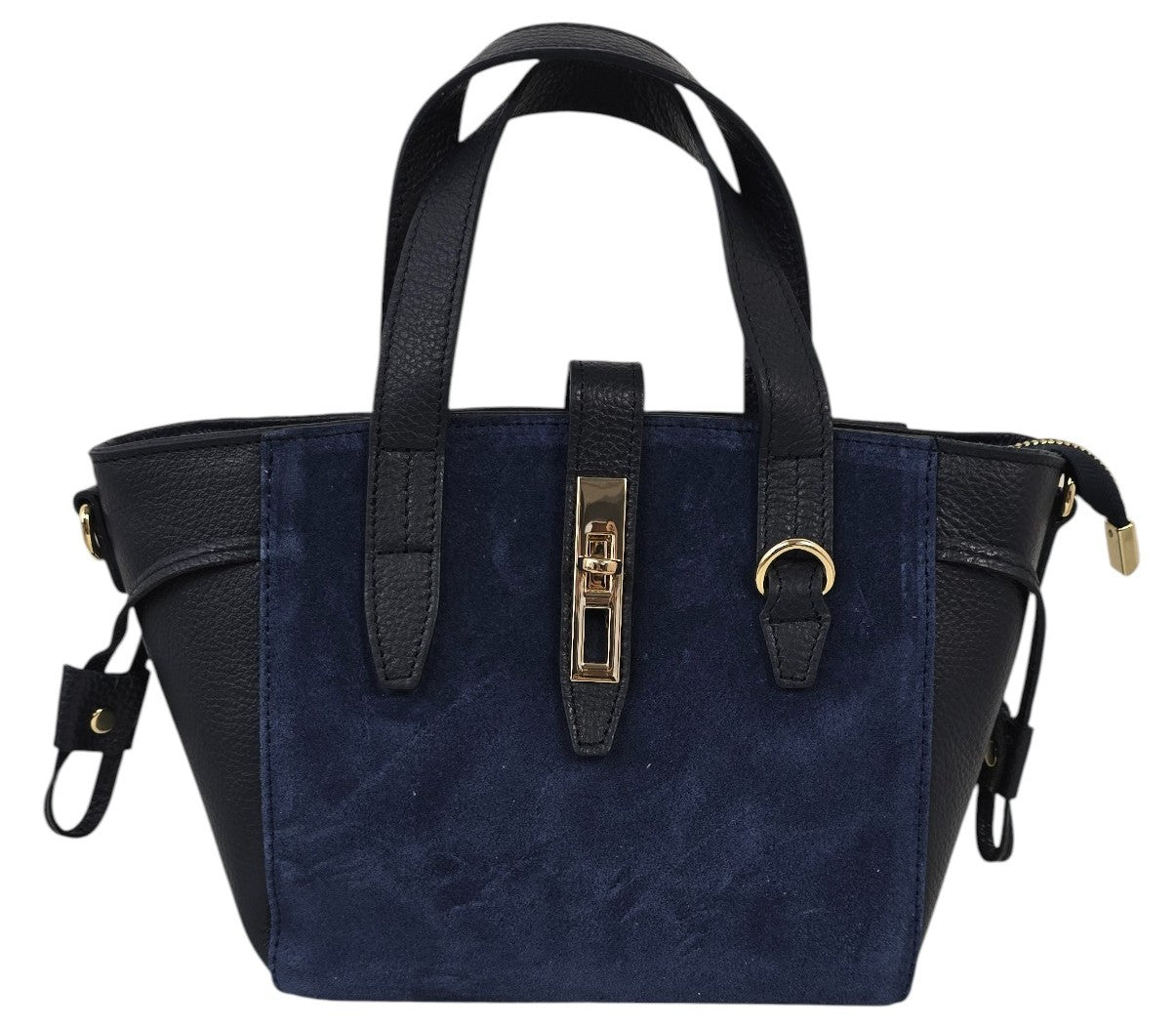 Borsa in camoscio e vera pelle