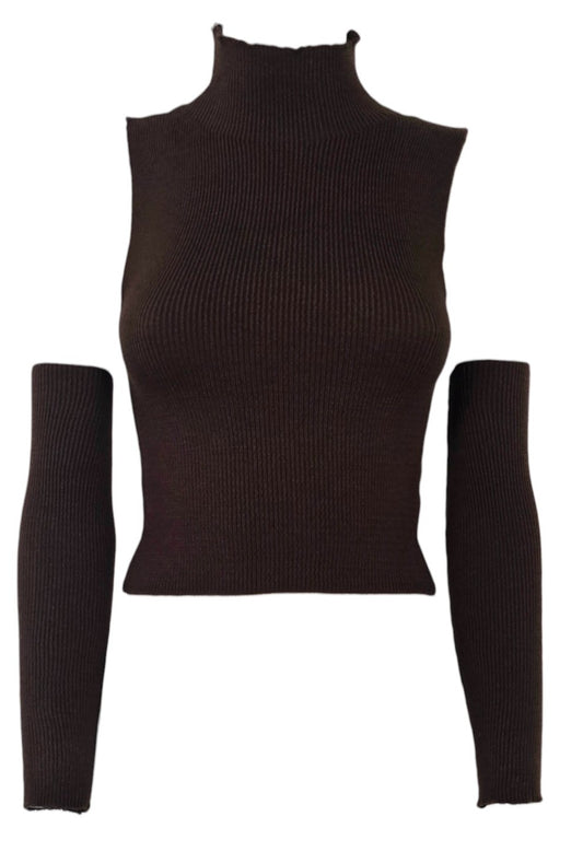 Maglia, t-shirt aderente con manicotti