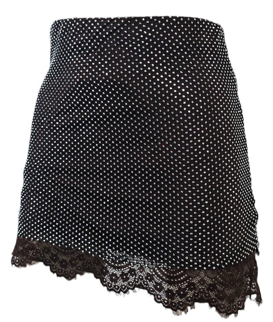 Gonna pizzo e strass