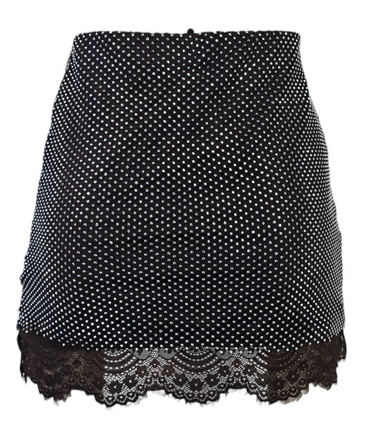 Gonna pizzo e strass