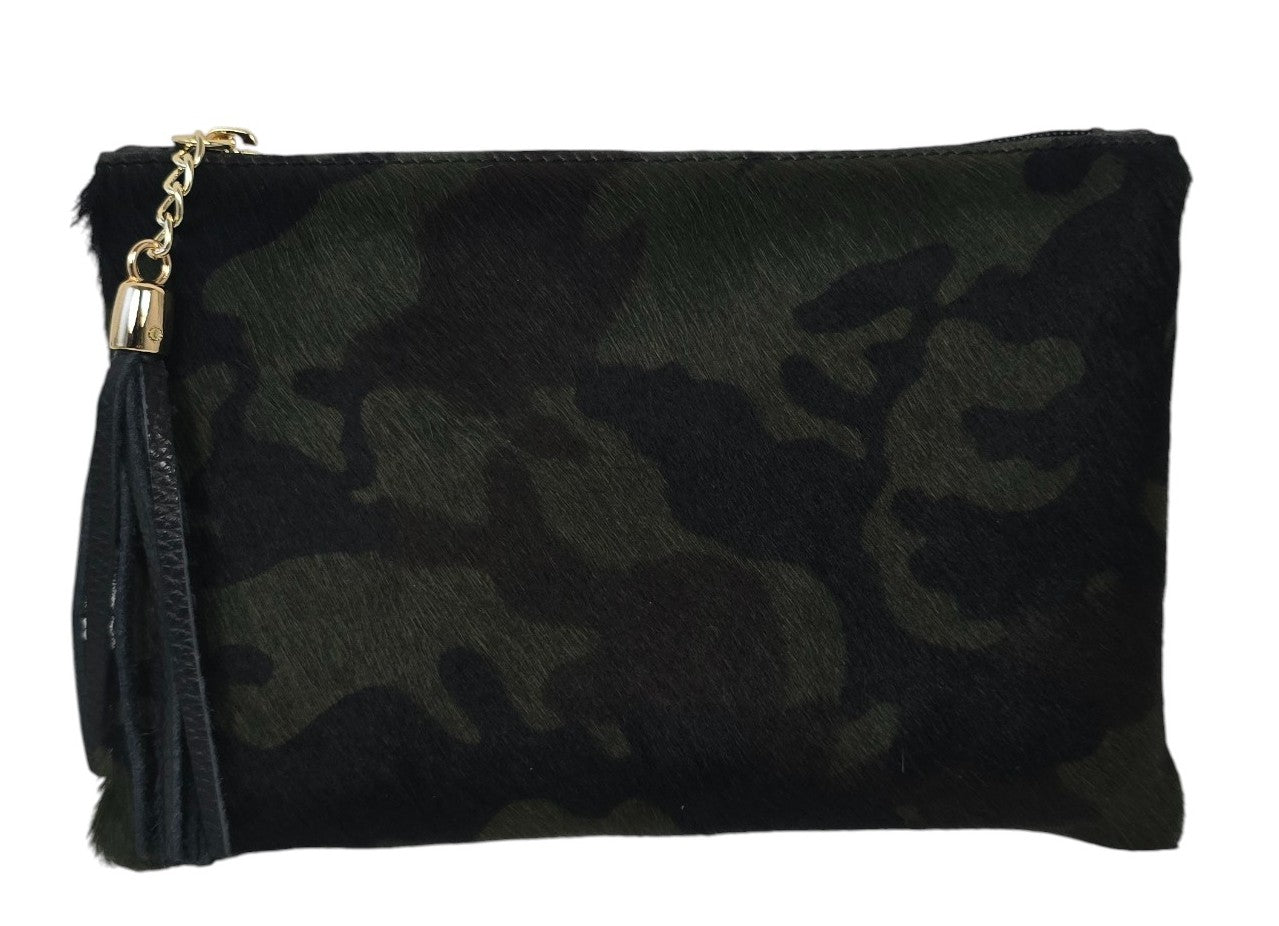 Borsa a pochette in cavallino