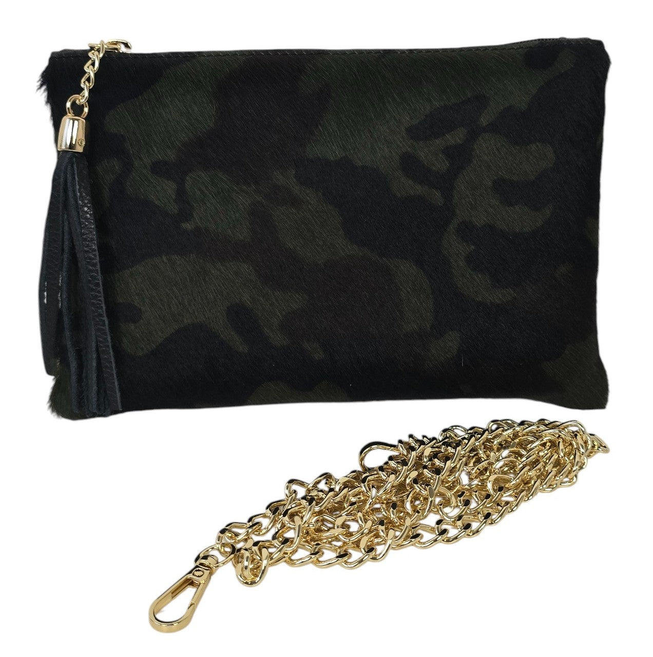 Borsa a pochette in cavallino