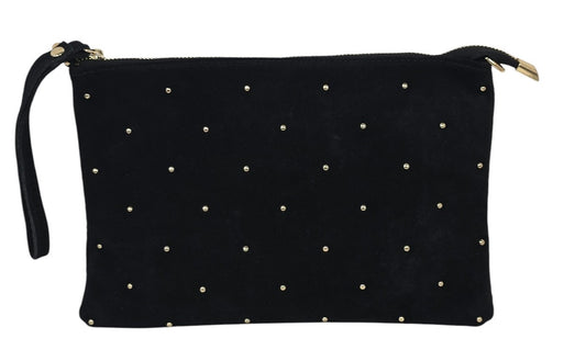 Borsa a pochette con micro borchie