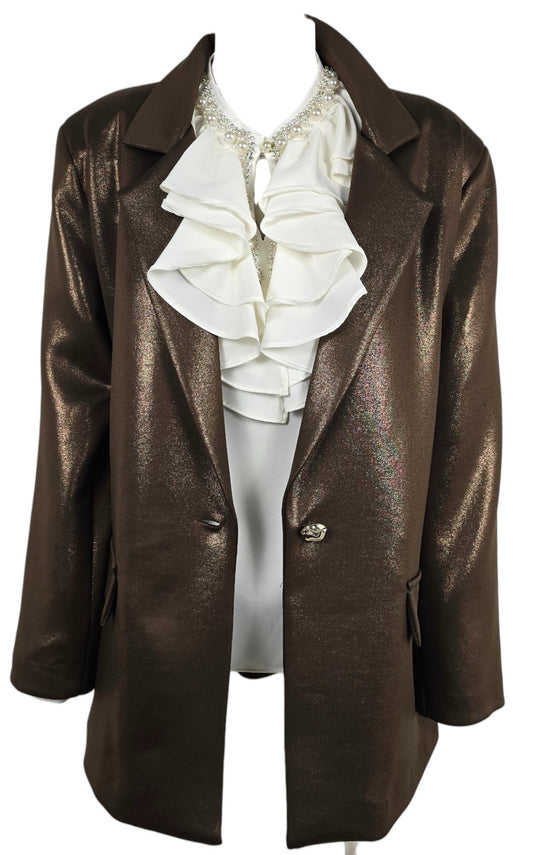 Blazer laminato oversize