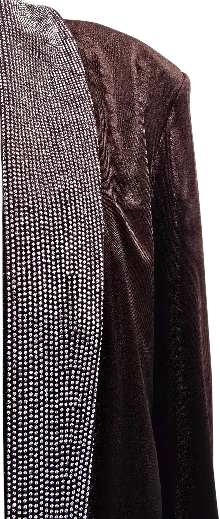 Tailleur in velluto con strass